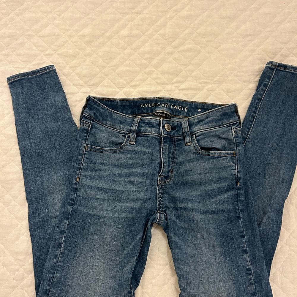 American Eagle Outfitters Blue Skinny Jeans with Stretch